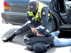 Policininkai demonstruoja vaizdelius iš gyvenimo Policininkai demonstruoja vaizdelius iš gyvenimo