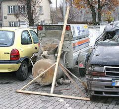 Teisingumą sudrebino betono maišyklė Teisingumą sudrebino betono maišyklė