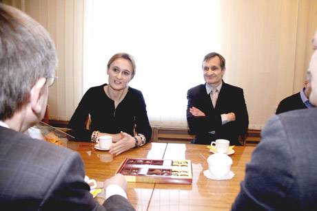 Meras sveikino Viktoriją Čmilytę Meras sveikino Viktoriją Čmilytę