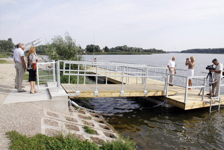 Prie Talkšos ežero įrengta prieplauka