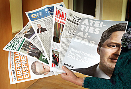 Po­li­ti­niai laik­raš­tė­liai –  ir są­var­ty­no pro­ble­ma