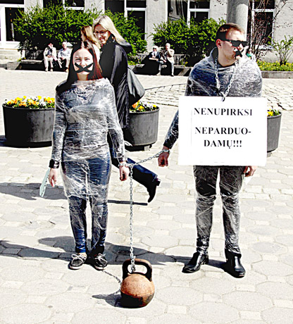 Studentų akcija prieš prekybą žmonėmis