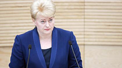 Iš Prezidentės Dalios Grybauskaitės pirmojo metinio pranešimo