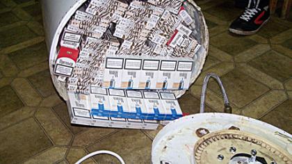 Cigaretės gabentos vandens šildytuve