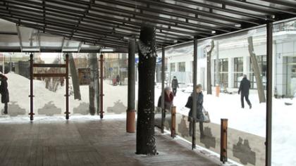 Sniegynuose išdygo pirmoji lauko kavinė