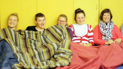 Po bemiegės nakties – į žygį