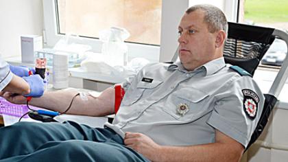 Tarp donorų policininkų – donoras rekordininkas