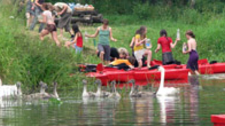 Keliautojai baidarėmis turi Ventą Keliautojai baidarėmis turi Ventą